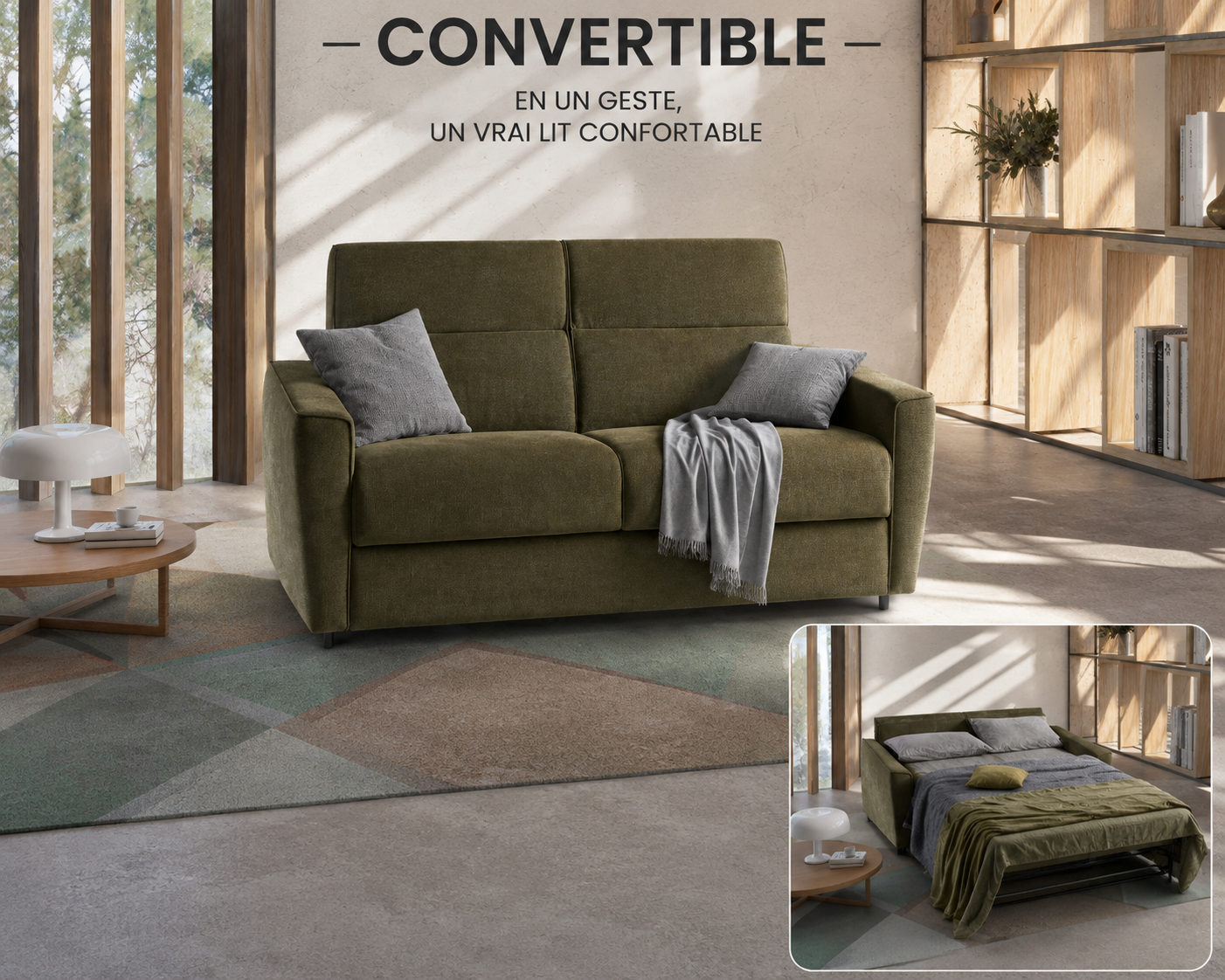 canapé convertible lit matelas 18 cm la maison contemporaine annecy epagny