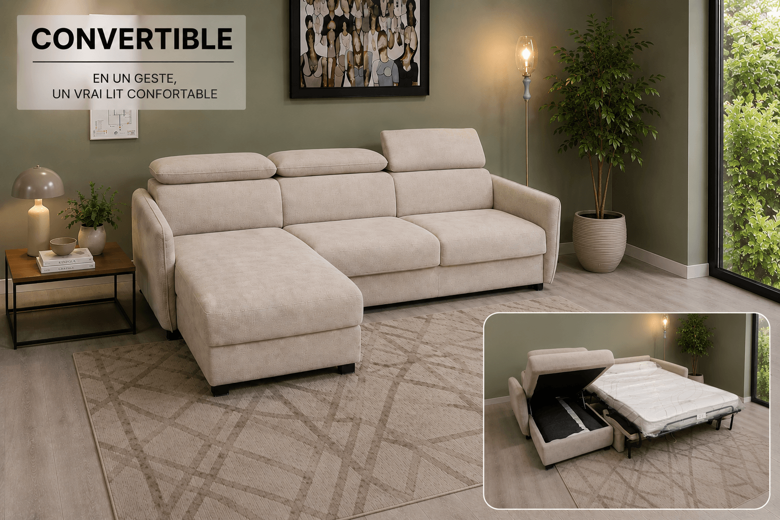 canapé convertible lit matelas 18 cm la maison contemporaine annecy epagny