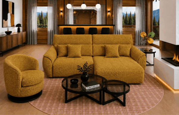Canapé angle contemporain dossier inclinable relevable magasin meuble annecy grand epagny