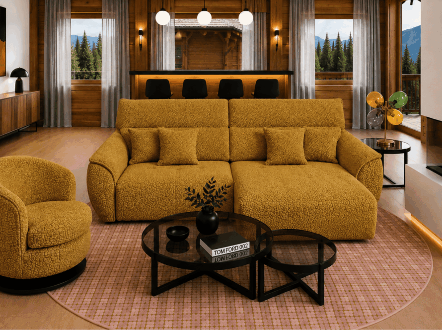Canapé angle contemporain dossier inclinable relevable magasin meuble annecy grand epagny