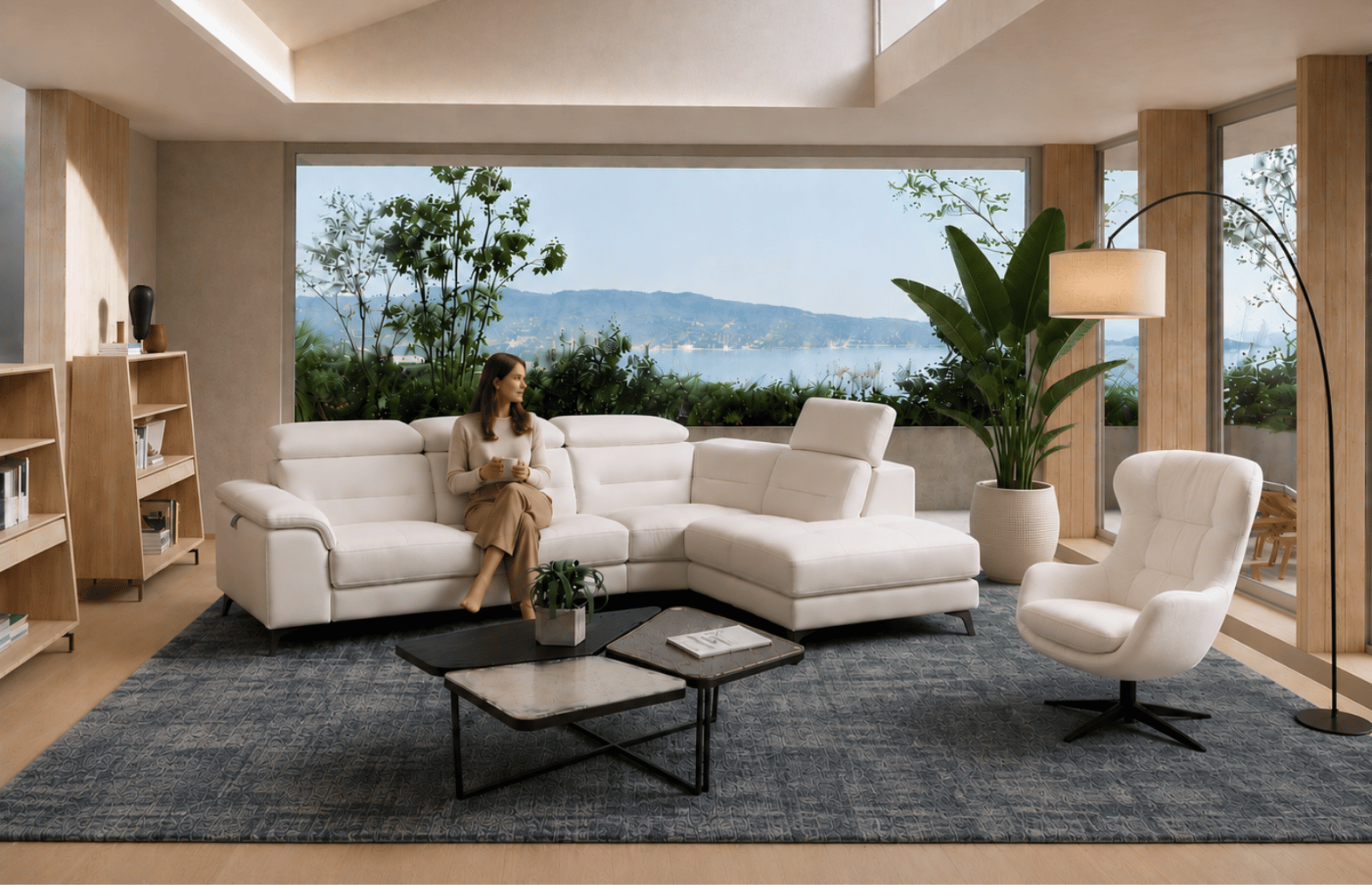 canapé cuir tissus contemporain meuble magasin annecy le grand epagny la maison contemporaine