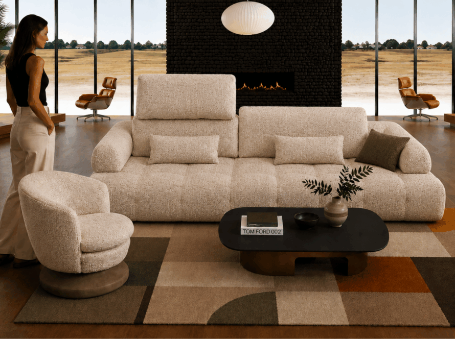 Canapé angle contemporain dossier inclinable relevable magasin meuble annecy grand epagny