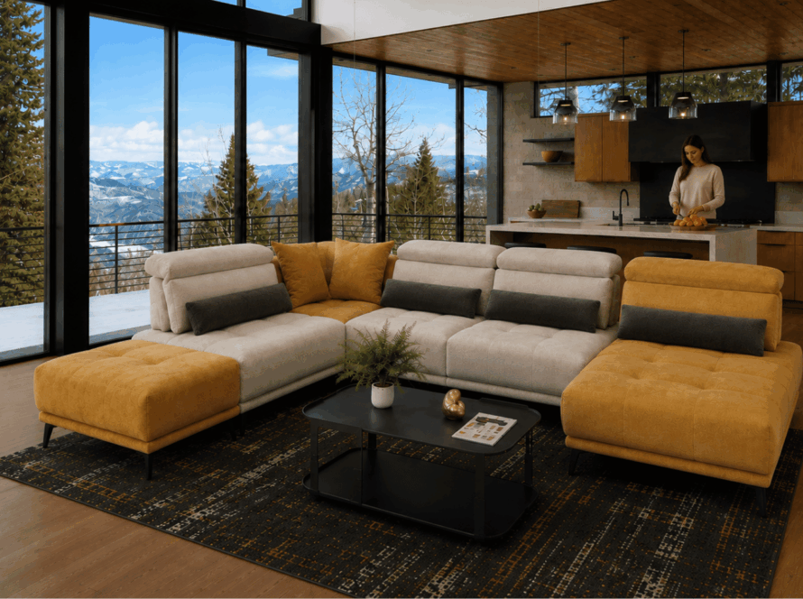 canapé cuir tissus contemporain meuble magasin annecy le grand epagny la maison contemporaine