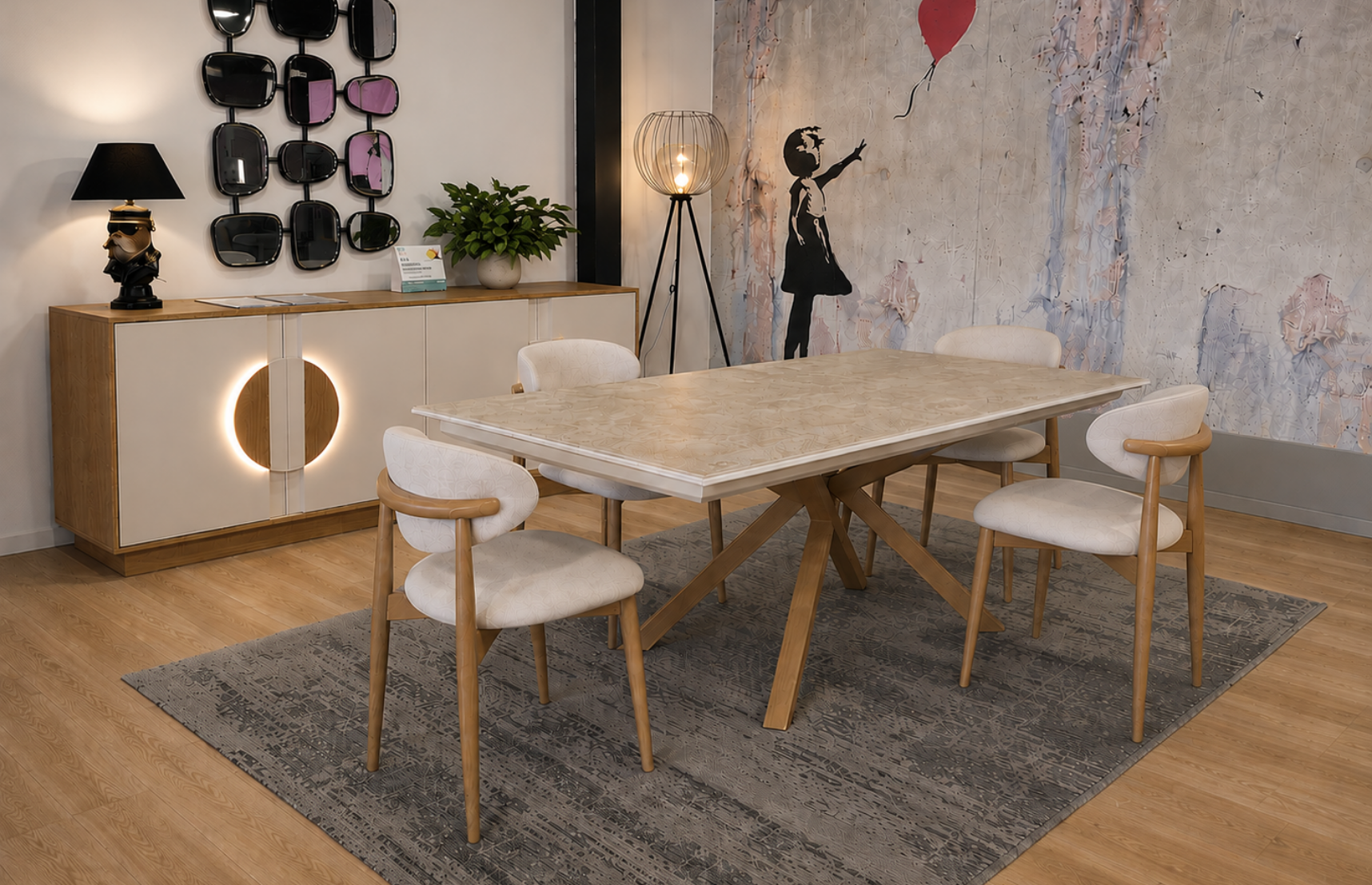 Table repas séjour chaise sixties animovel buffet La Maison Contemporaine MAGASIN MEUBLE ANNECY EPAGNY