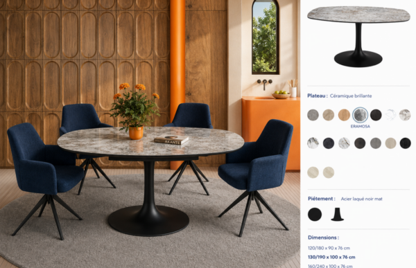 Table repas séjour corcovado buffet La Maison Contemporaine MAGASIN MEUBLE ANNECY EPAGNY