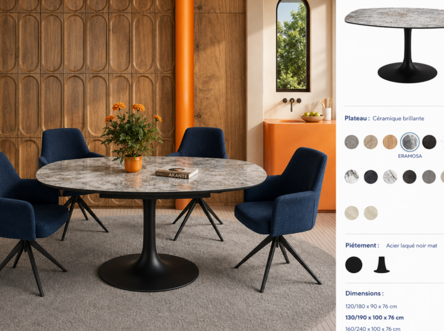 Table repas séjour corcovado buffet La Maison Contemporaine MAGASIN MEUBLE ANNECY EPAGNY