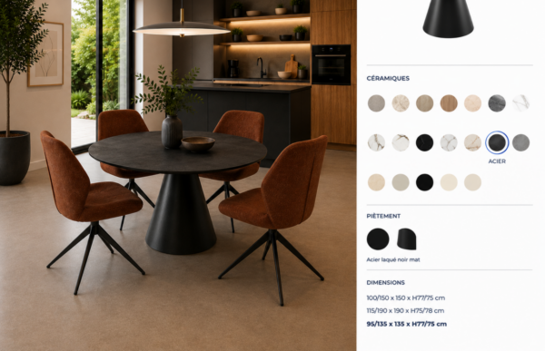 Table repas séjour new icone akante buffet La Maison Contemporaine MAGASIN MEUBLE ANNECY EPAGNY