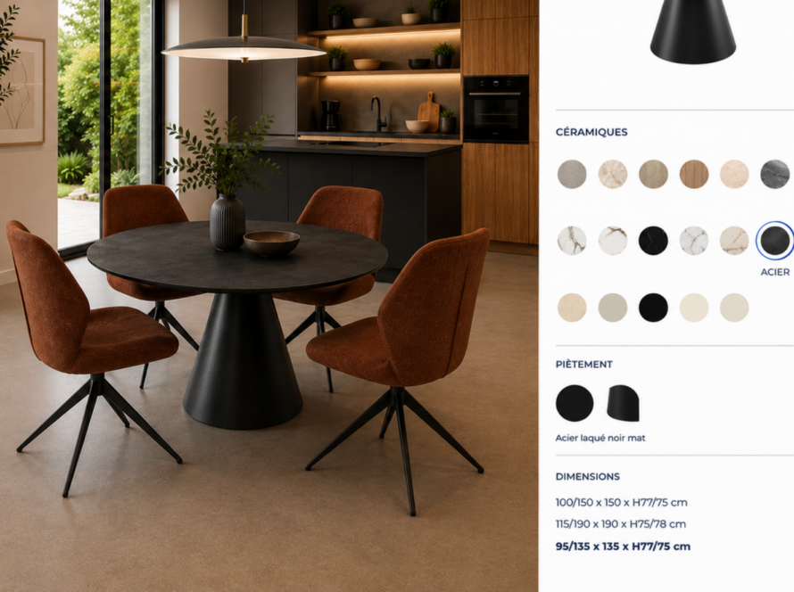 Table repas séjour new icone akante buffet La Maison Contemporaine MAGASIN MEUBLE ANNECY EPAGNY