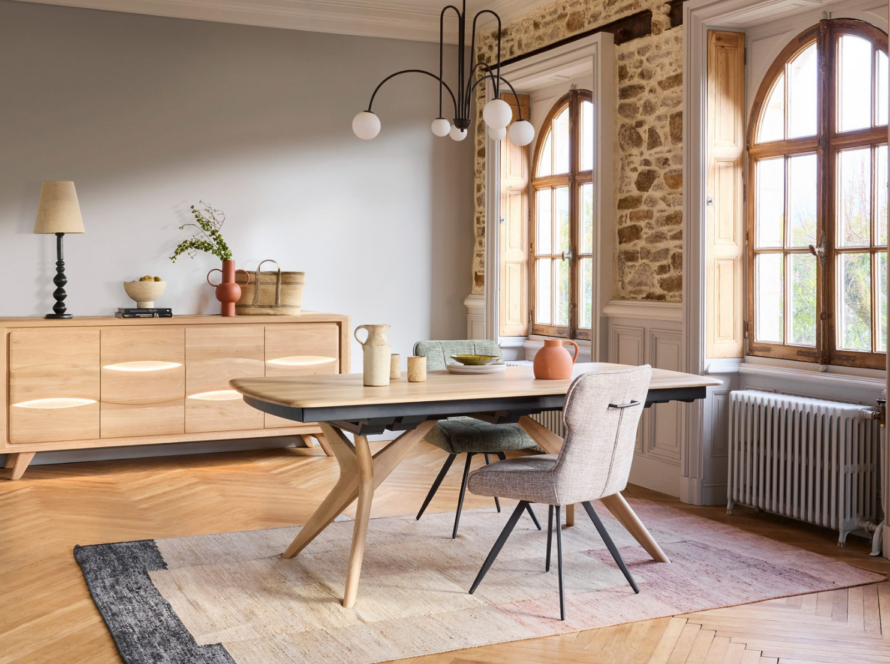 Table repas séjour olonne couture buffet La Maison Contemporaine MAGASIN MEUBLE ANNECY EPAGNY
